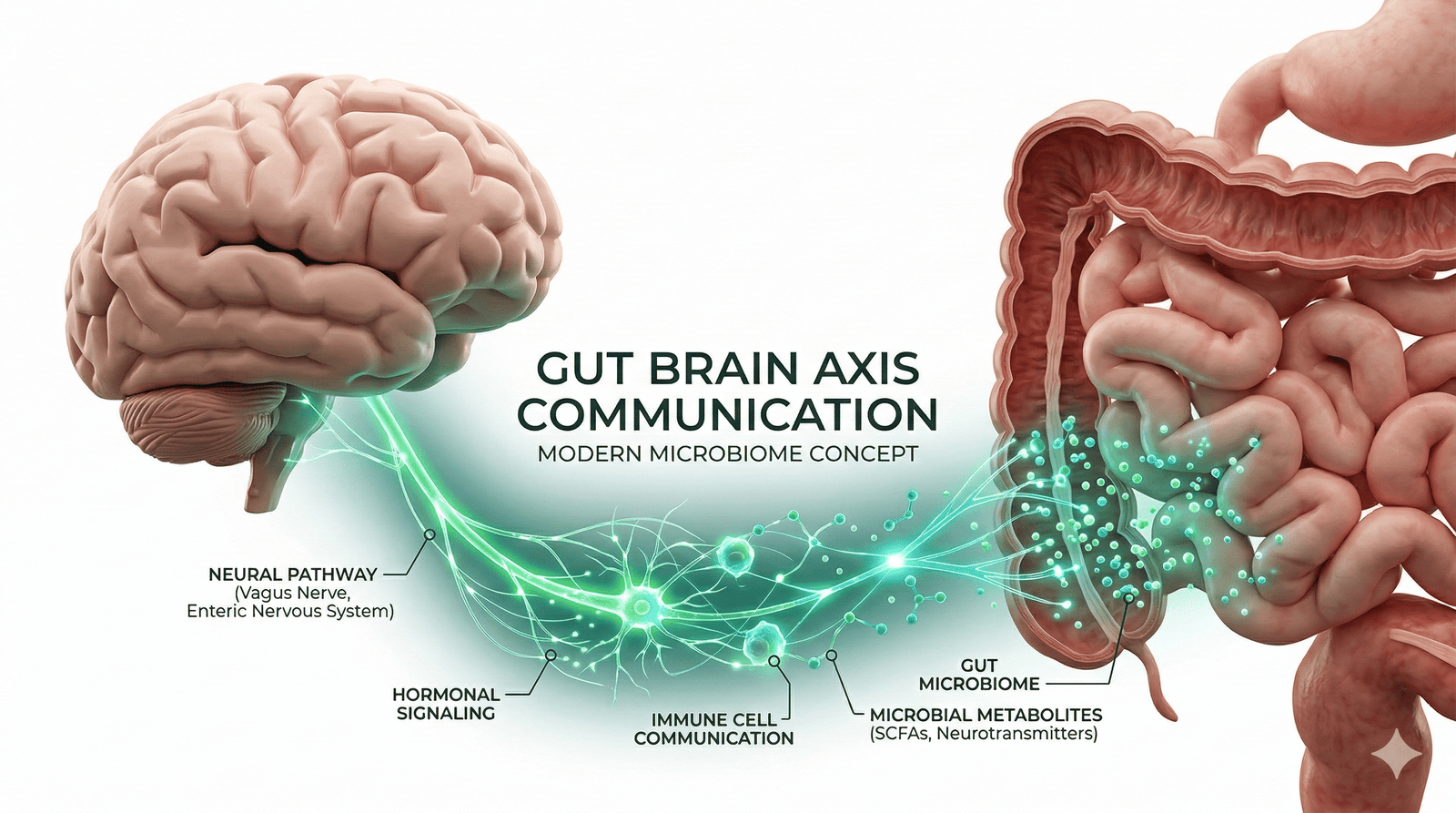 Gut brain axis support  illustration